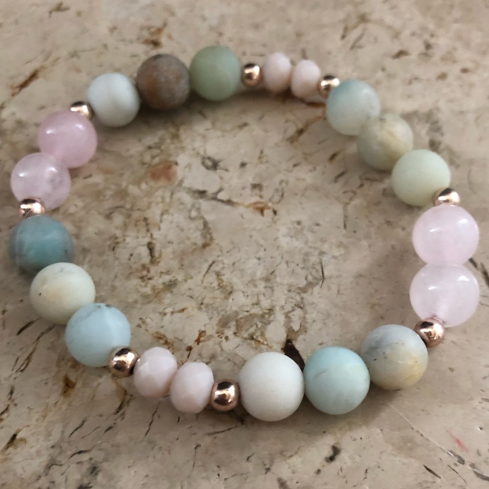 Amazonite/Rose Quartz Bracelet